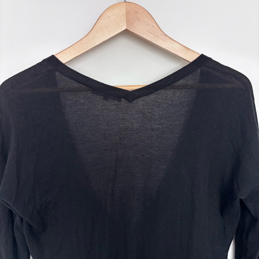 Kiki de Montparnasse Black 100% Cashmere V-neck Boyfriend Luxe Sweater Size XS - Picture 12 of 14